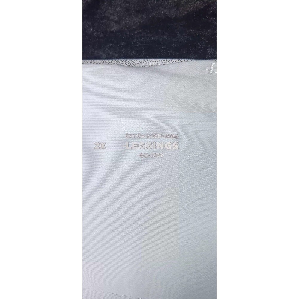 Old Navy Active Powersoft Extra High Rise Leggings 2XL Silver Blue Shimmer Yoga - Picture 3 of 13